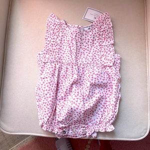 Petite Plume Kids Heart Ruffle Romper NWT